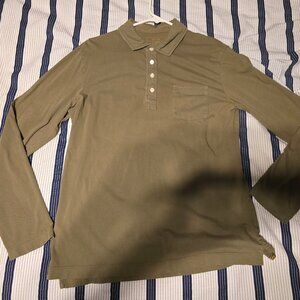 BILLY REID GREEN LONG SLEEVE POLO MEDIUM